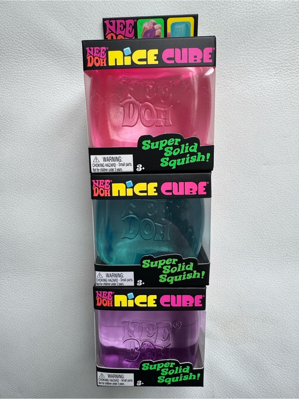 NeeDoh Nice Cube Blue Purple Pink Squishy Toy TikTok Viral New SHIPS TODAY!